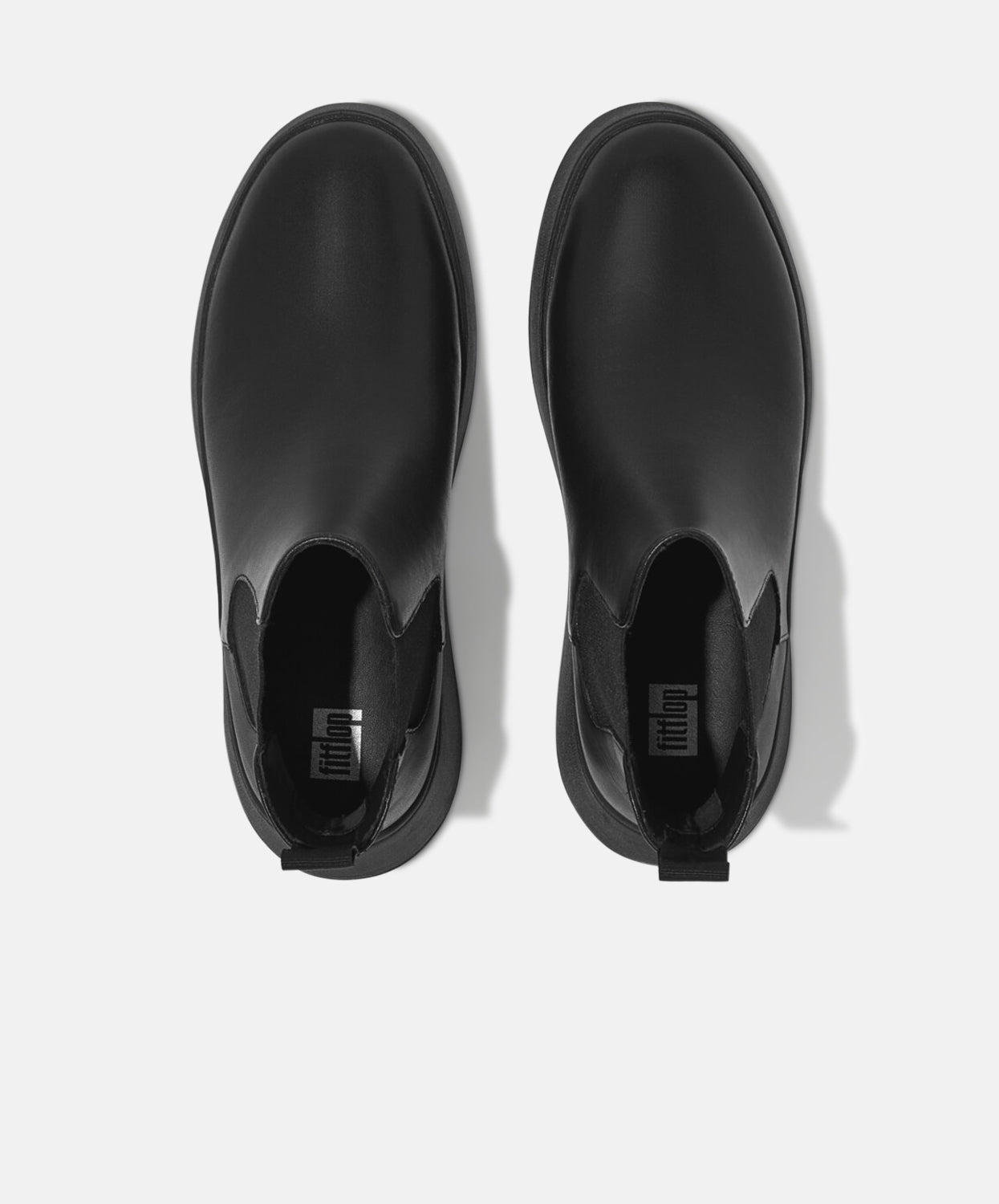 FitFlop F-mode Leather Flatform Chelsea Boots Black - PRODUCT SELECTION - FitFlop Chelsea Boots - Black