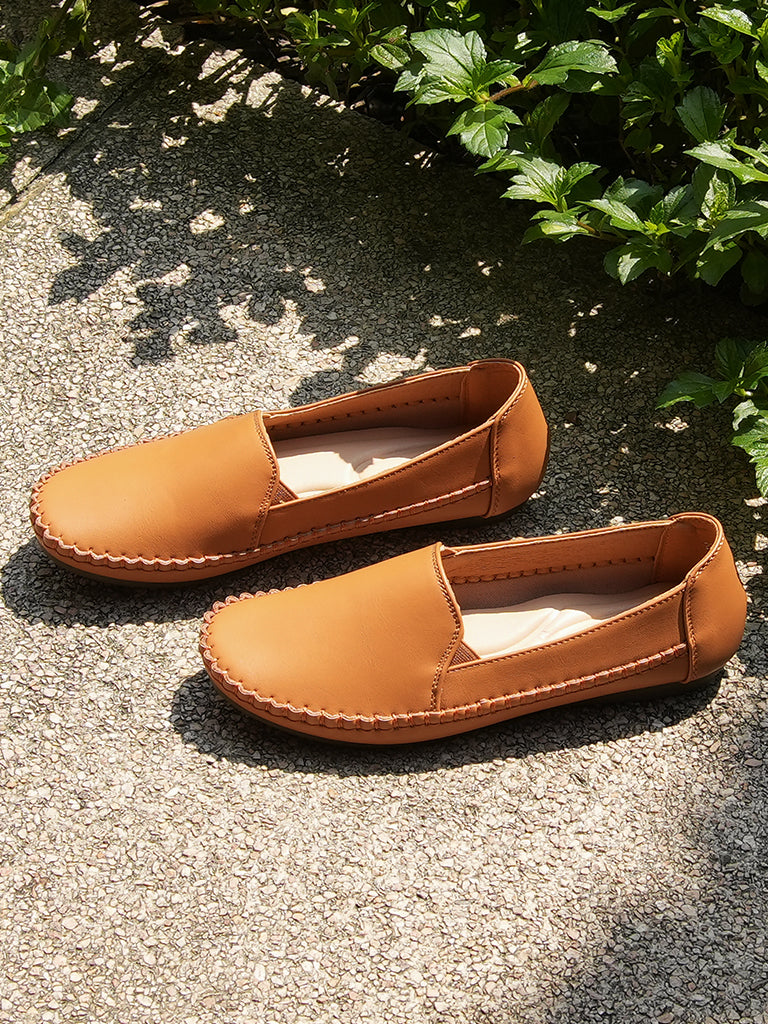 Flat loafers in vibrant colors