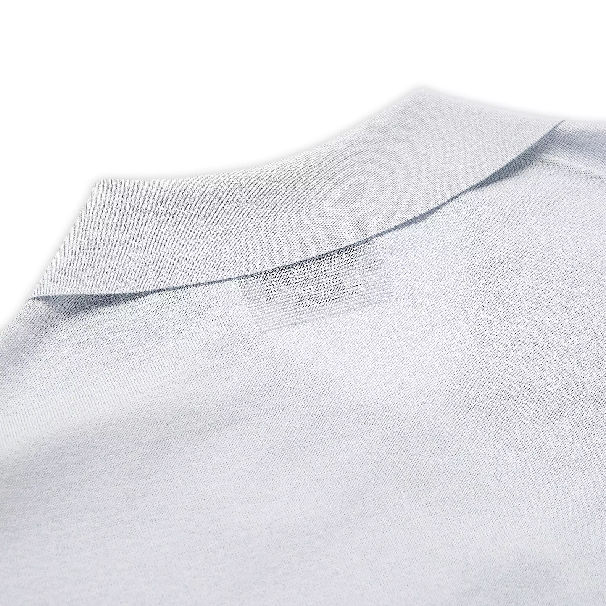 Florent short-sleeve knit tee - compact Egyptian cotton - stone grey.