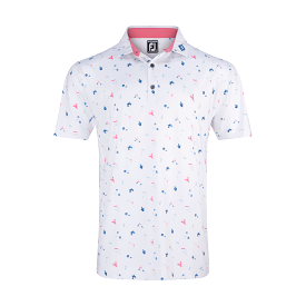 FootJoy Clam Bake Lisle Self Collar Polo - Print