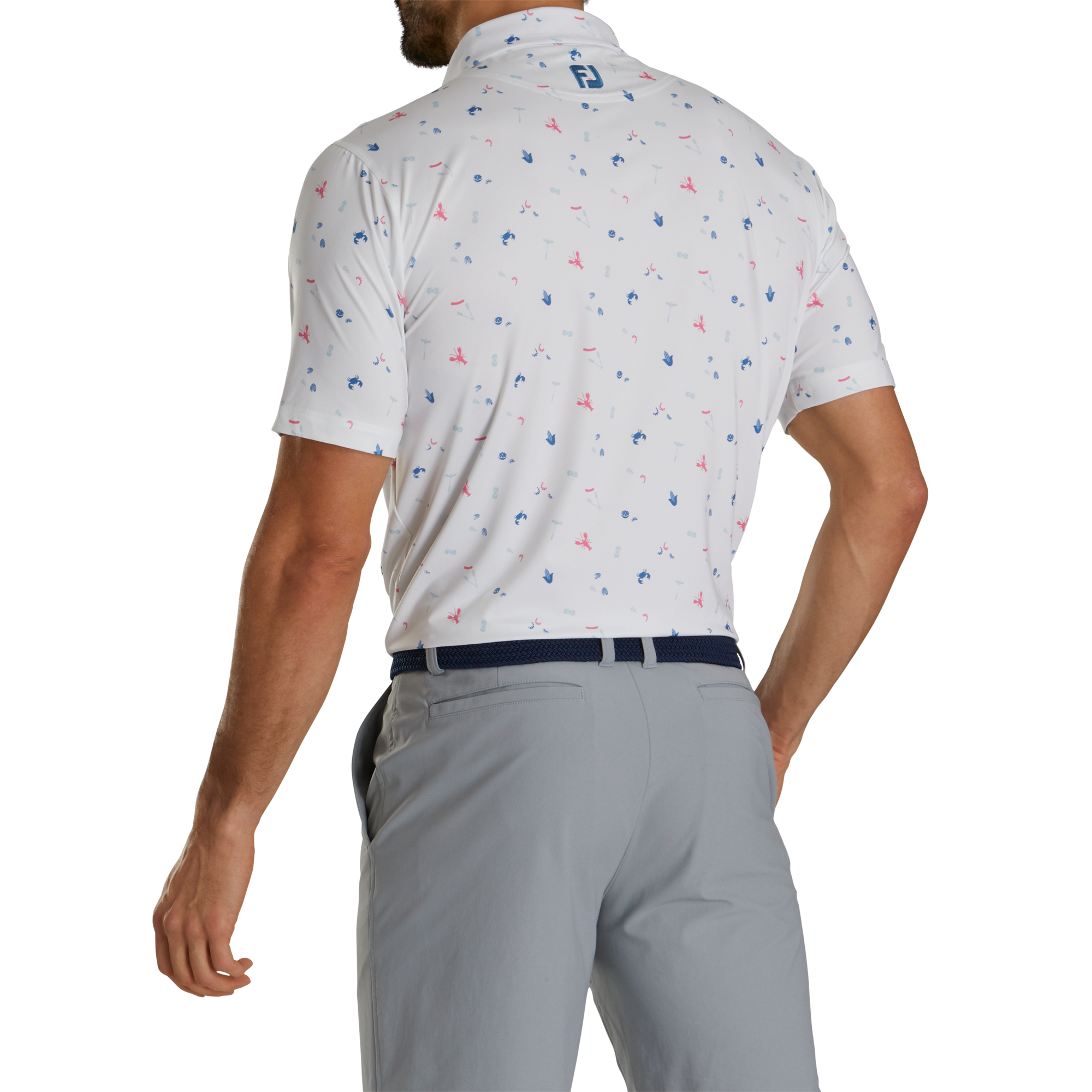 FootJoy Clam Bake Lisle Self Collar Polo - Print