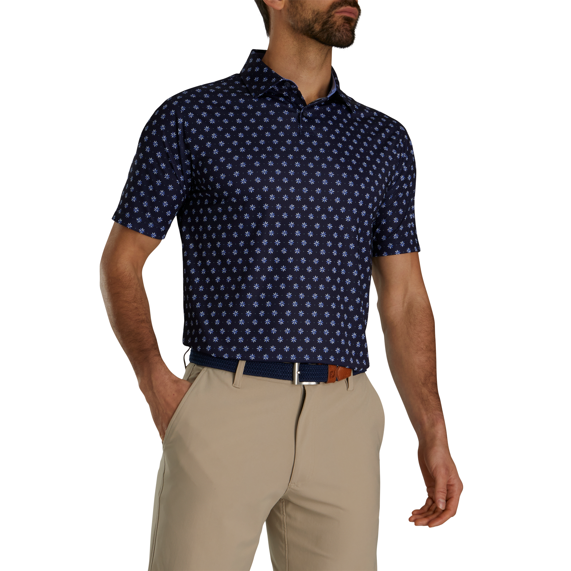 FootJoy Foulard Lisle Polo - Self Collar