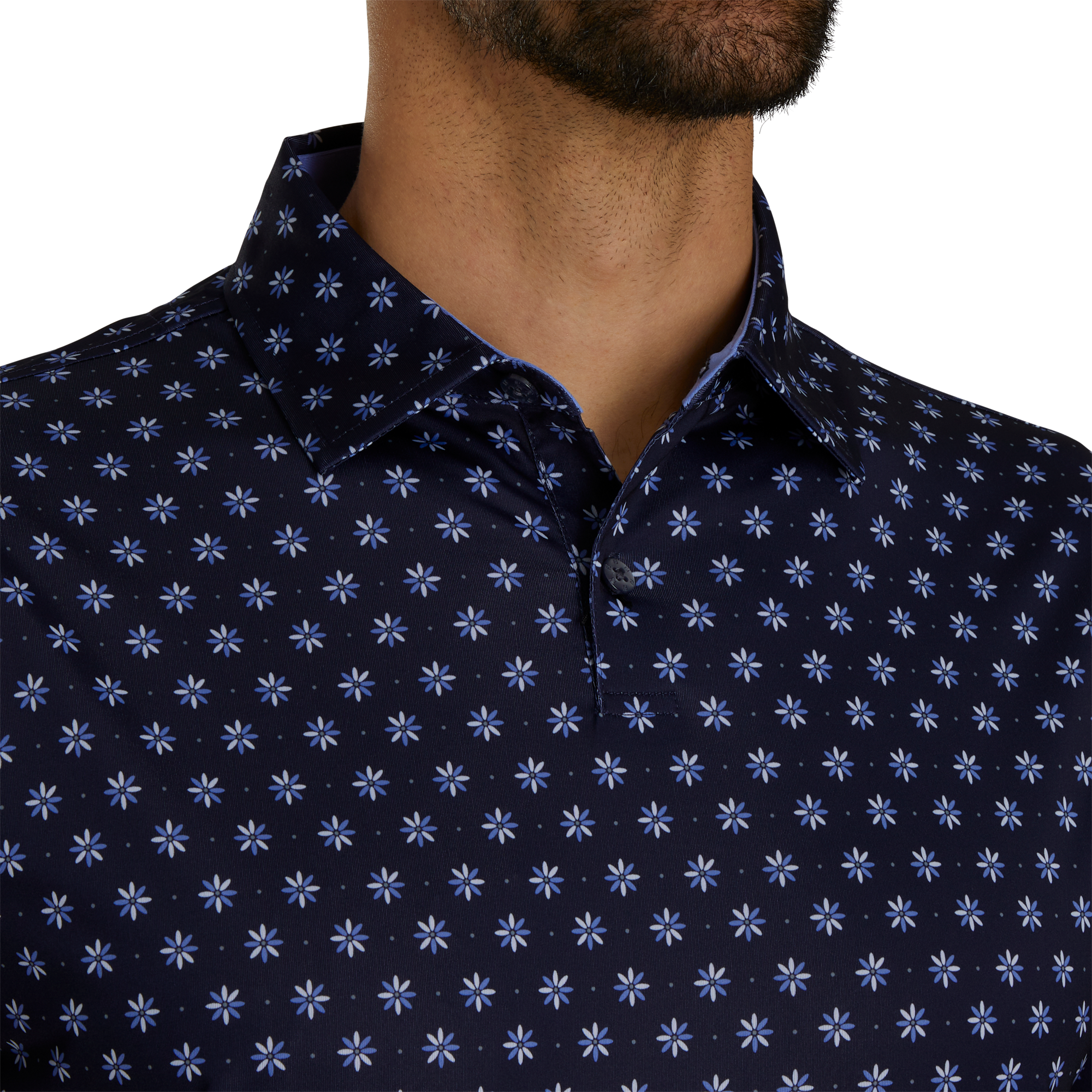 FootJoy Foulard Lisle Polo - Self Collar