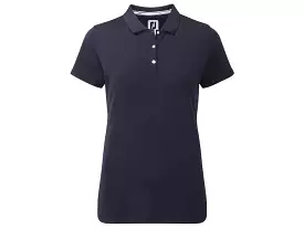 FootJoy Performance Stretch Pique Ladies Polo - Navy - Women's Golf Polo - Navy - Moisture-wicking - Breathable - Stretch Fit