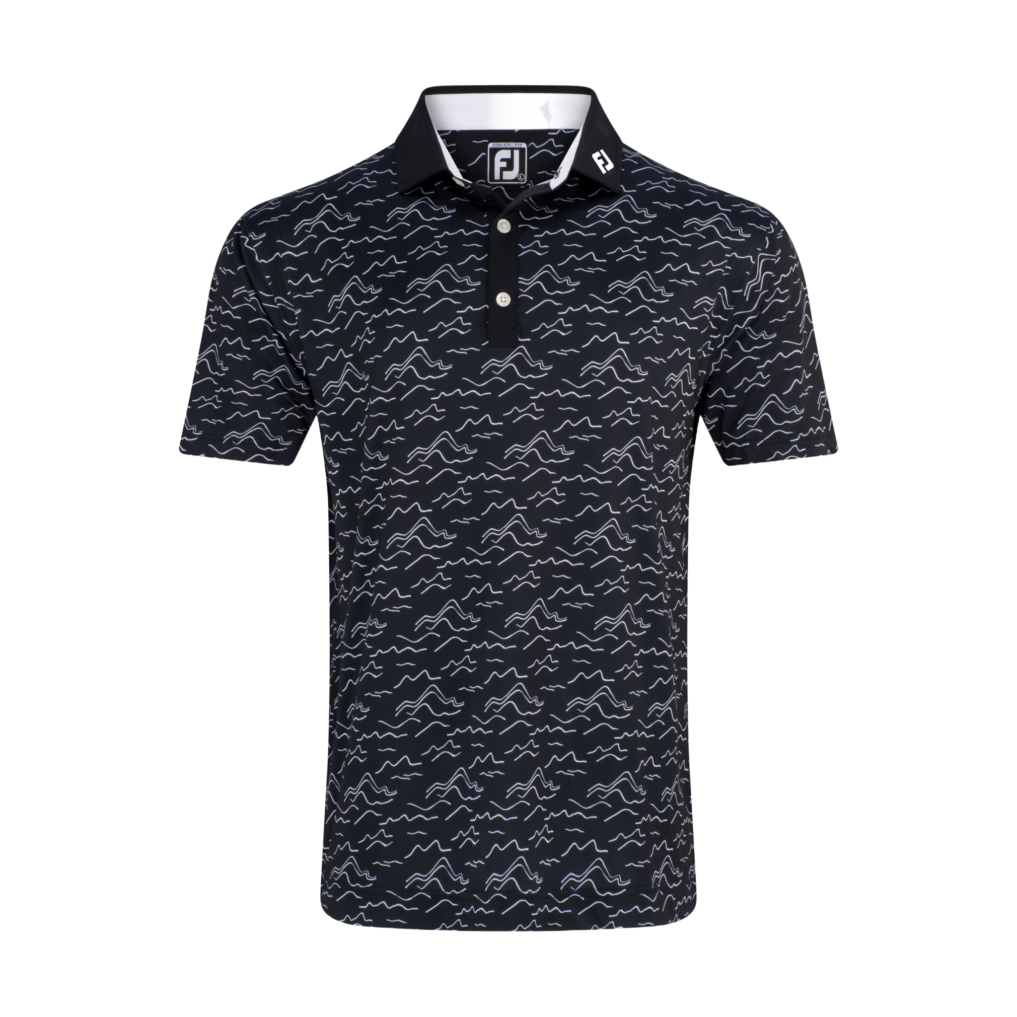 FootJoy Wave Print Lisle Self Collar Polo - Google SEO Result: FootJoy Wave Print Polo with Lisle Fabric and Self Collar