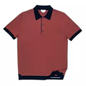 Fred red knitted t-shirt compact Egyptian cotton.