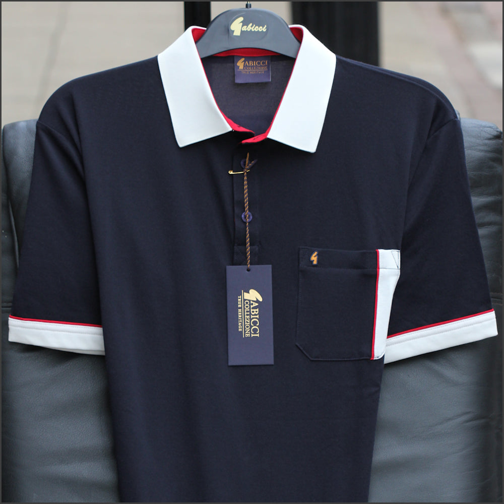 Gabicci Navy Pattern T Shirt