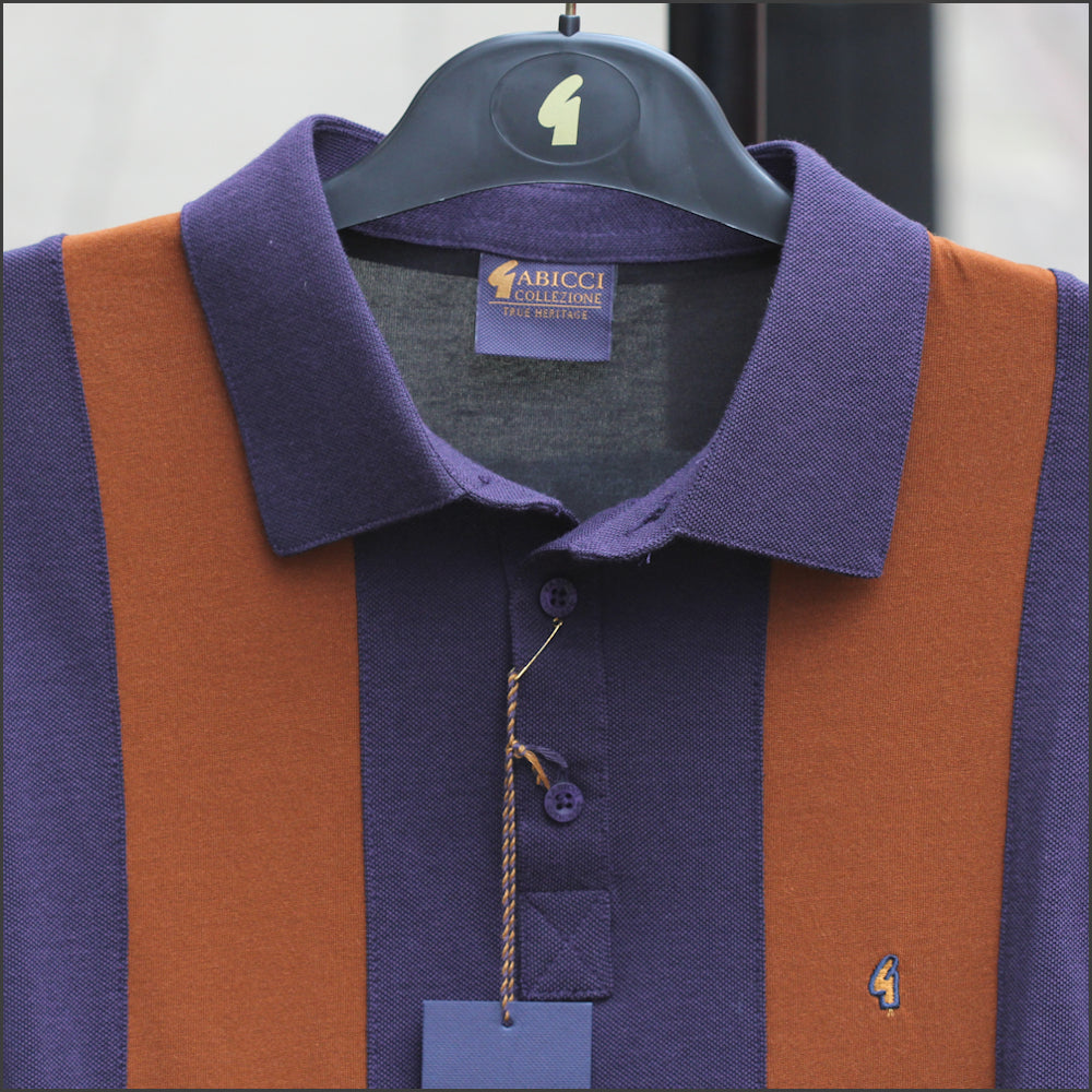 Gabicci X01 Purple/Tan Pattern Shirt