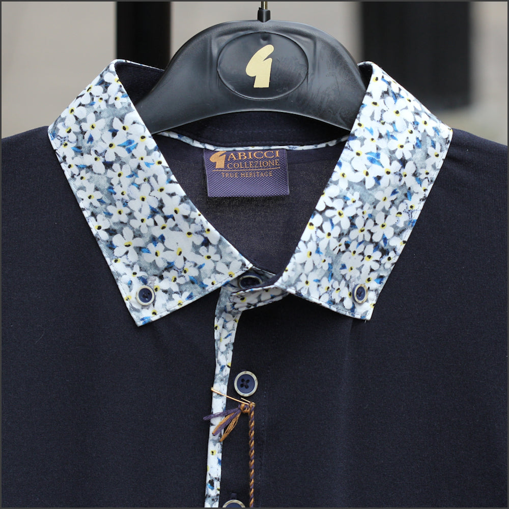 Gabicci X16 Navy Pattern T-Shirt