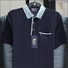 Gabicci X16 Navy Pattern T-Shirt