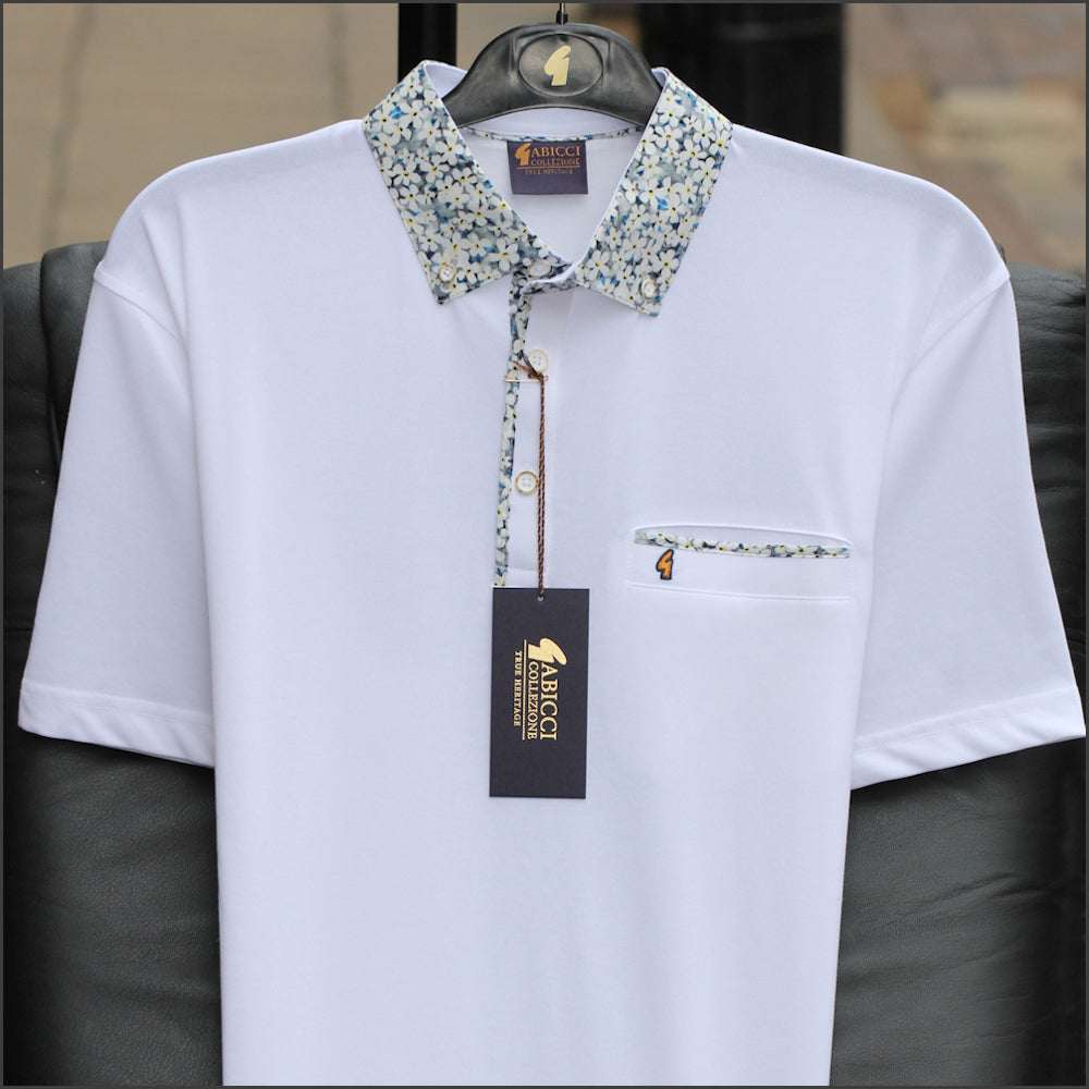 Gabicci X16 White Pattern Tee Shirt