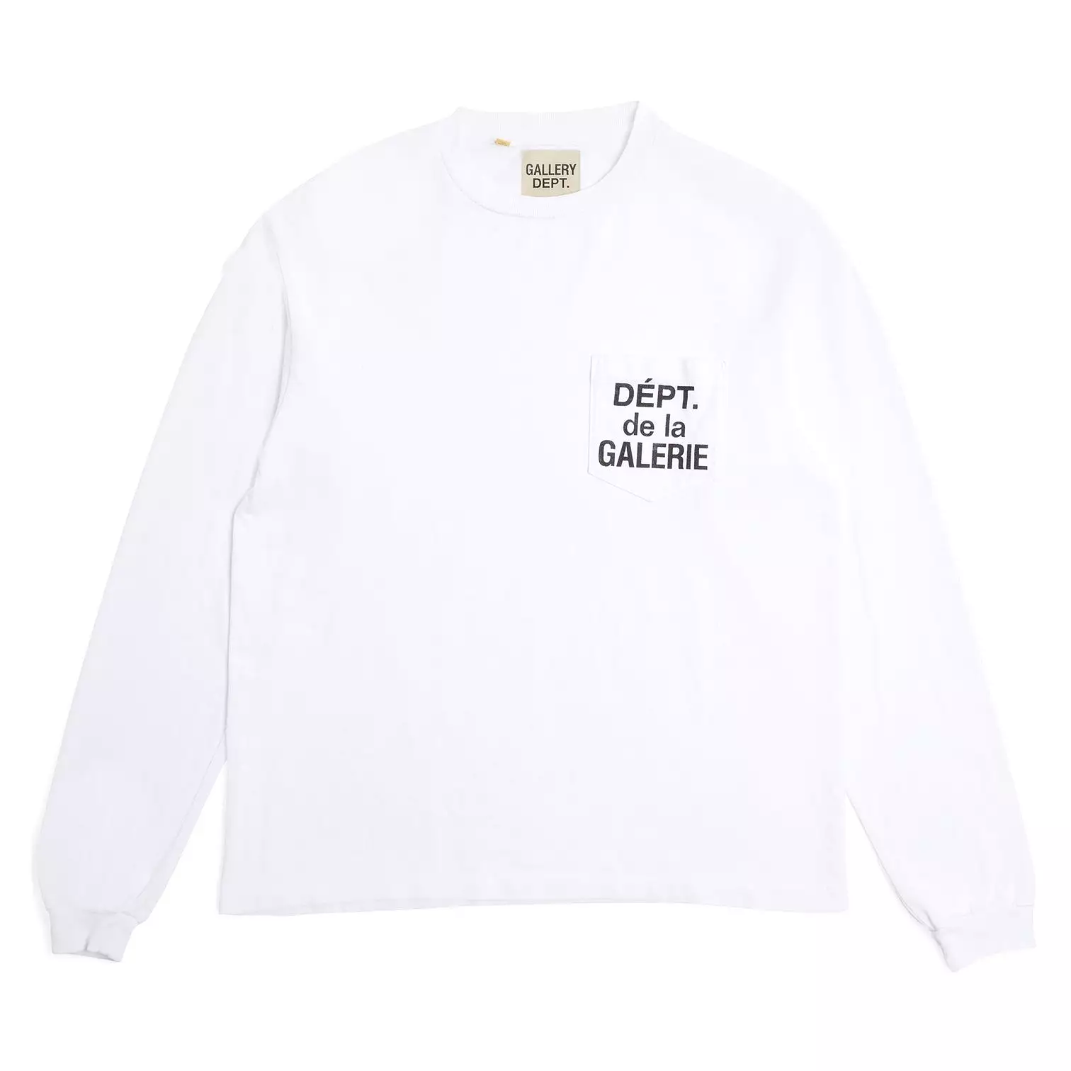 Gallery Department Gallery L/S Pocket T-shirt in White/Black