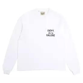 Gallery Department Gallery L/S Pocket T-shirt in White/Black