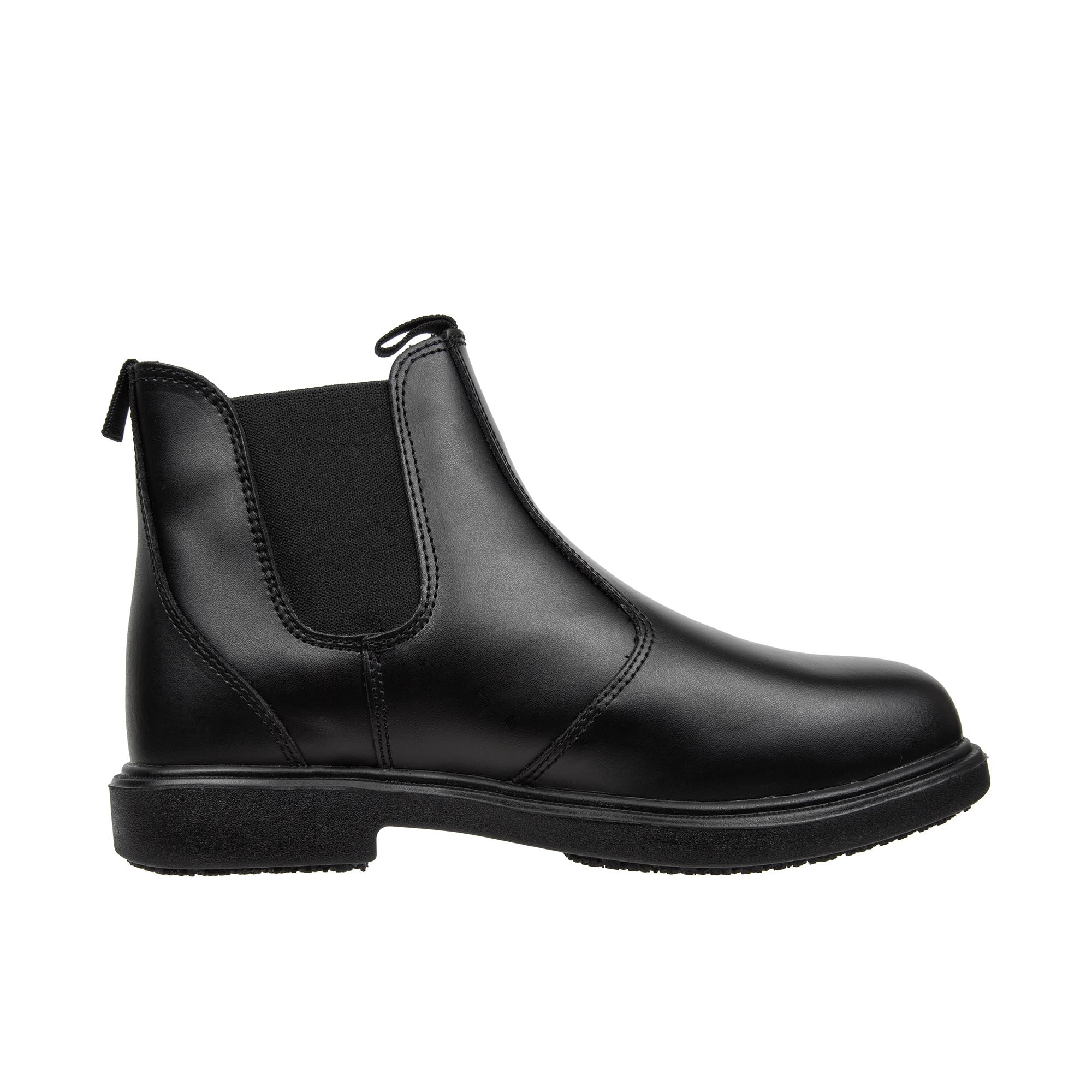 Genuine Grip Black Pull On Work Boots Soft Toe