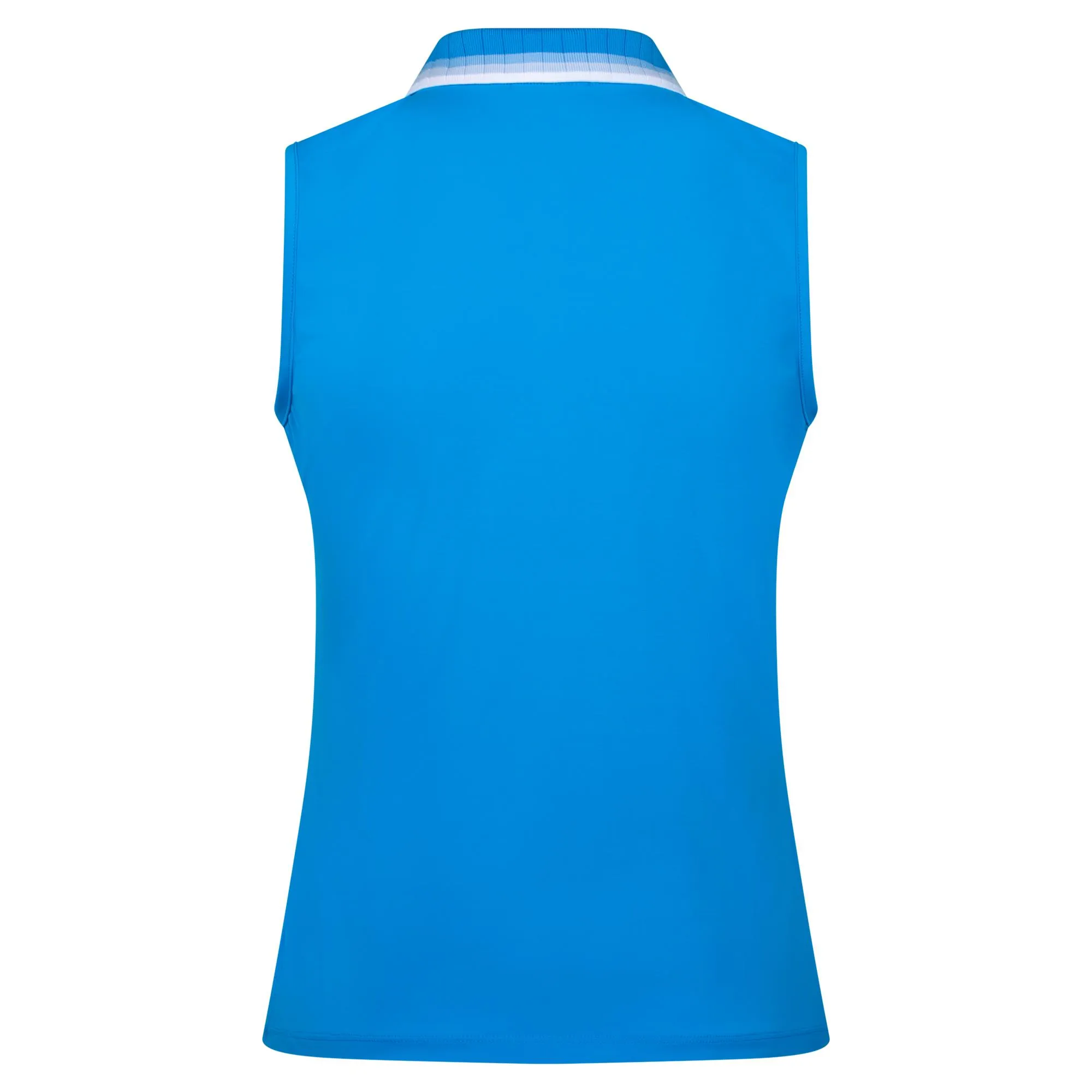 G/FORE Silky Sleeveless Polo Cerulian - Ladies Pleated Collar, Shop Now!