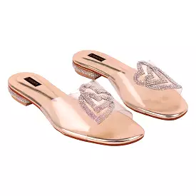 Gina Gold PVC flats - trendy, comfortable footwear with a touch of luxury