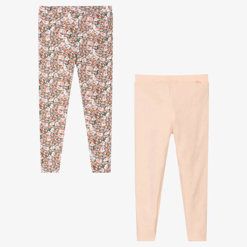 Pink Floral Reversible Leggings