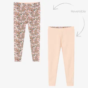 Pink Floral Reversible Leggings