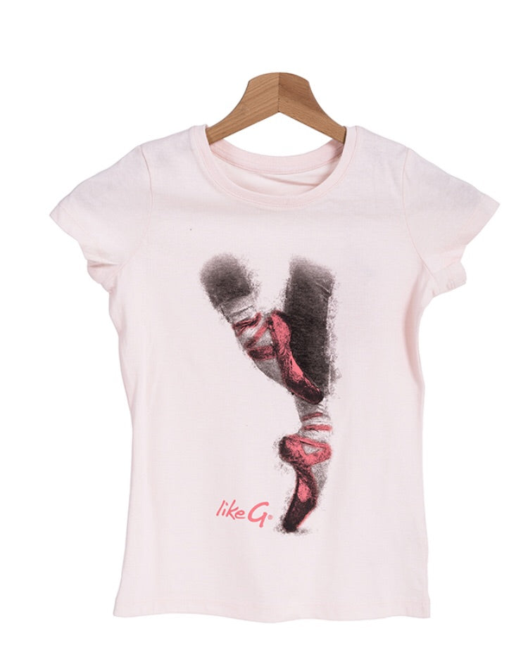 Girls Pink Slim Fit T-Shirt