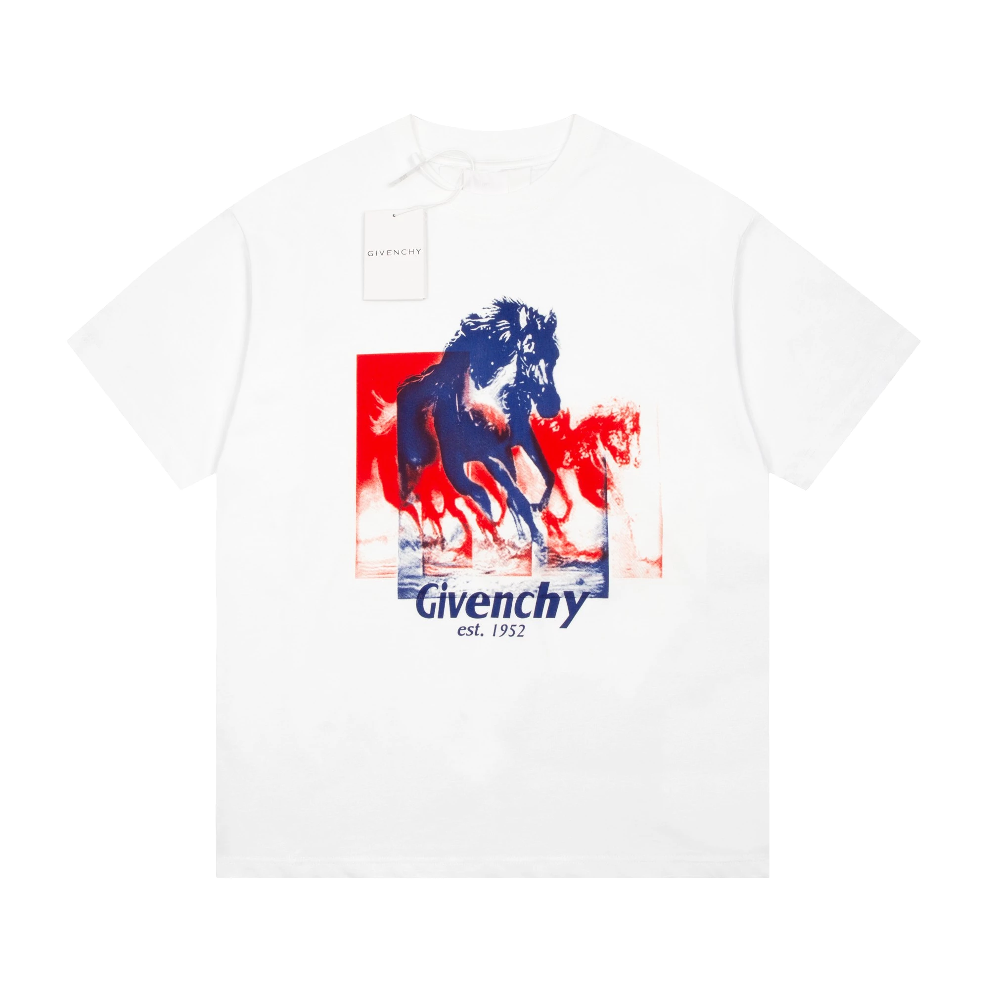 Givenchy 23ss 1952 Horse Logo Tee in White - Size 6.14