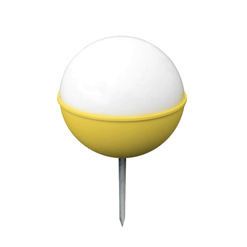 Globe golf ball, white/yellow