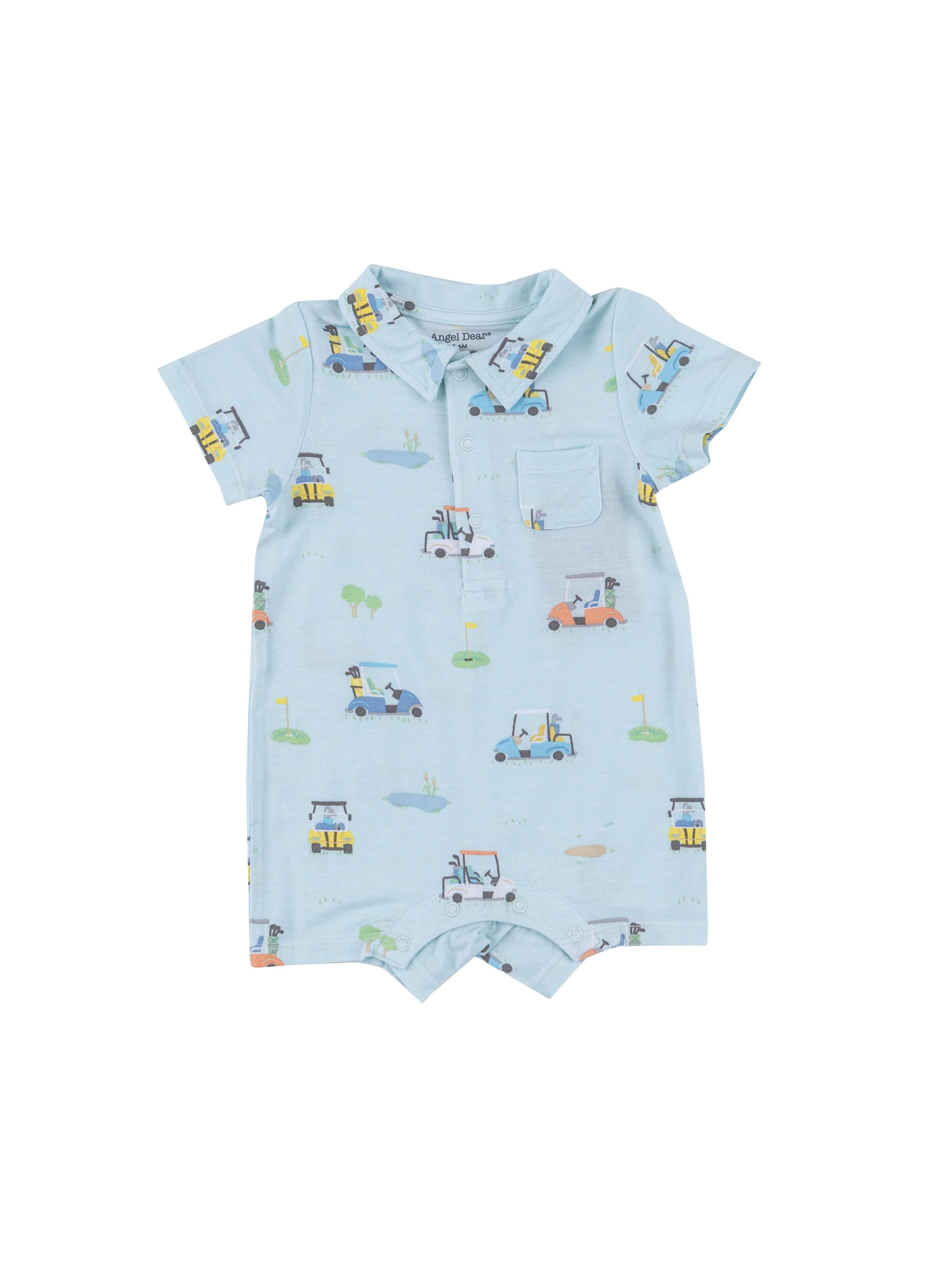 Golf Carts Blue Polo Shirt