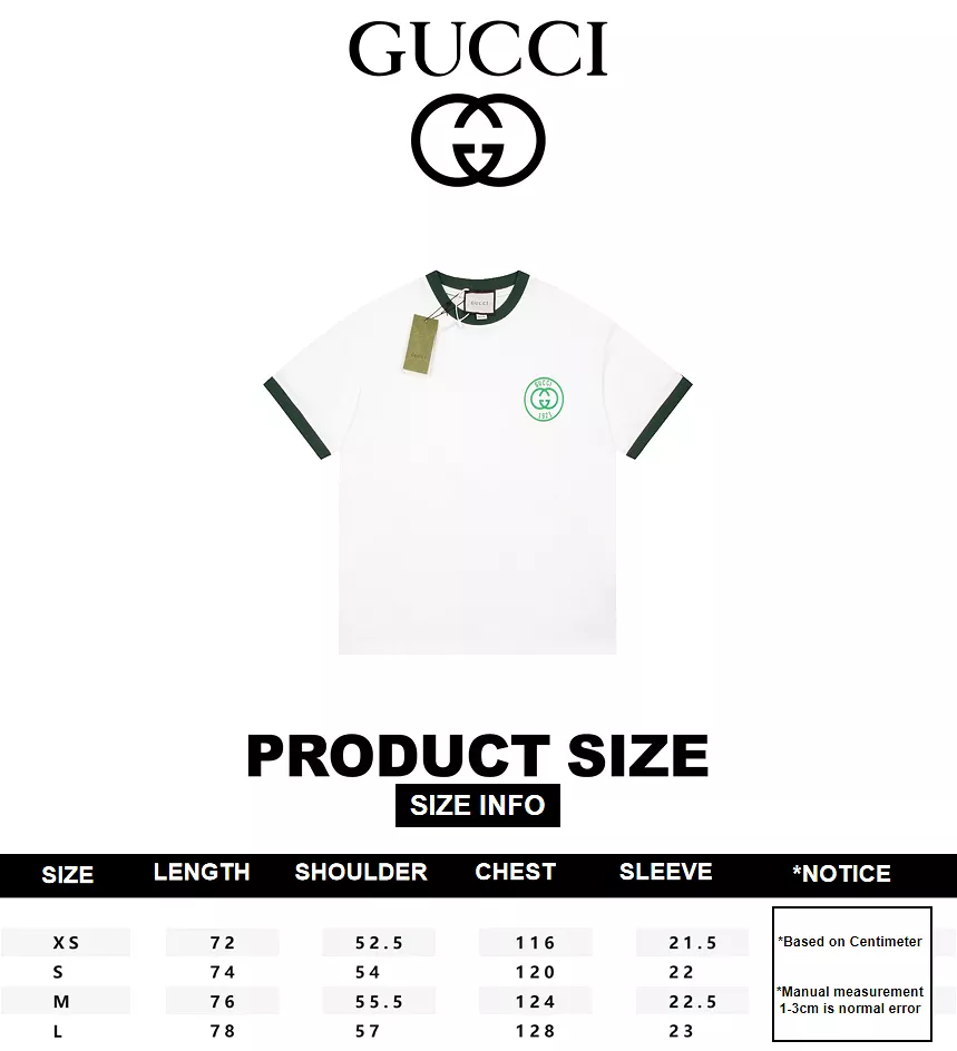 Gucci 23ss summer series white color matching short-sleeved T-shirt, available on 6.14.