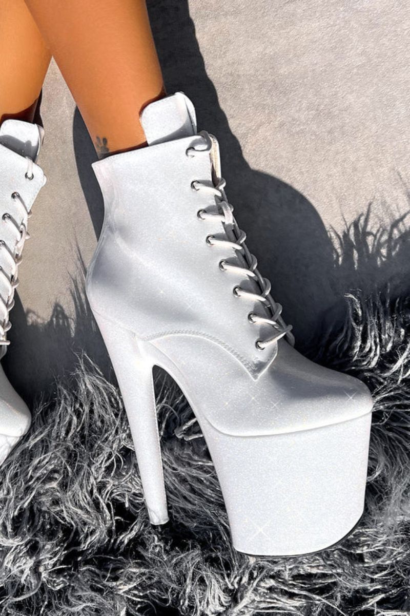 Hella Heels 8 Ankle Boots - Snow Kween