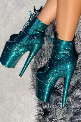 Hella Heels Glitterati 8 Ankle Boots - Ocean Eyes - Google SEO