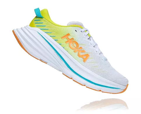 Hoka Bondi X Men's White/Evening Primrose Shoes