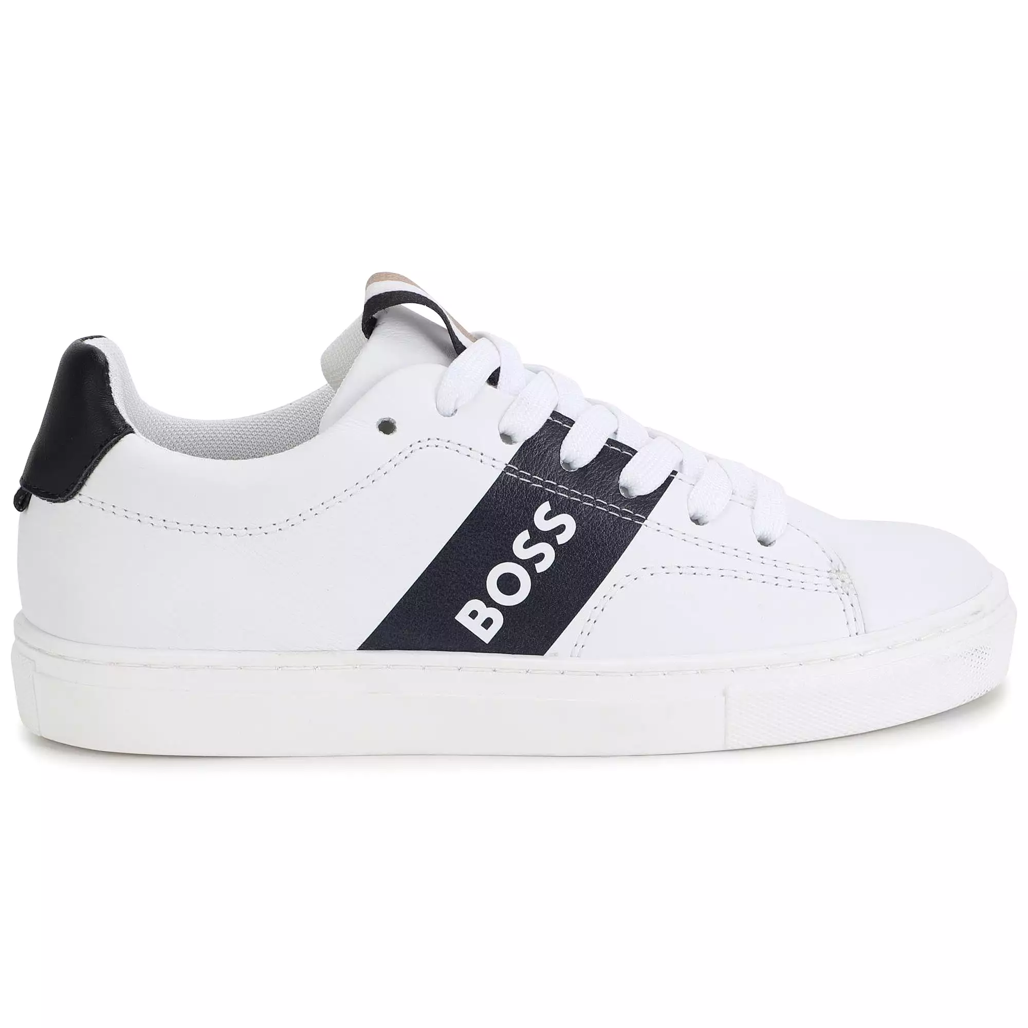 Hugo Boss Boys White Leather Sneakers J29317-10B