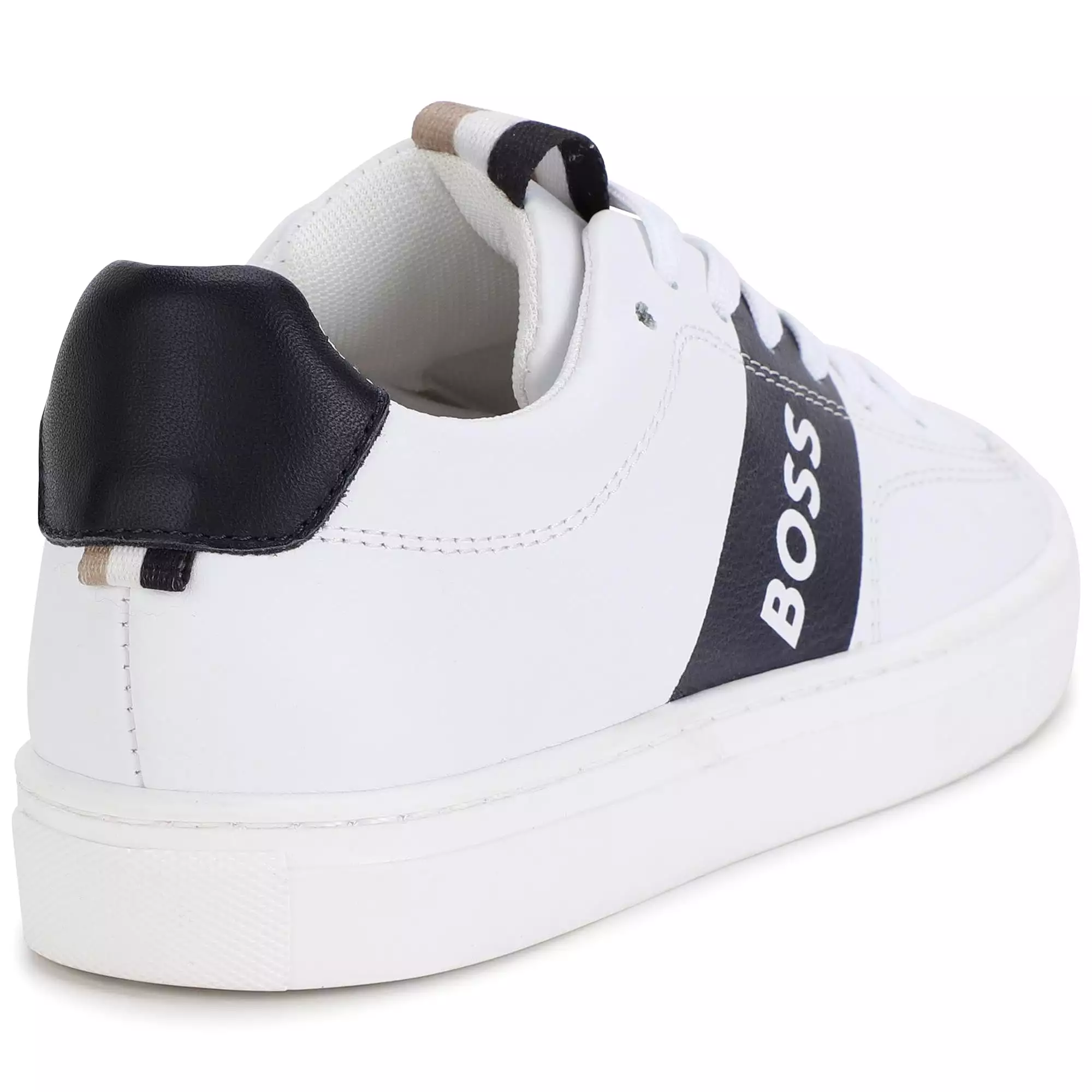 Hugo Boss Boys White Leather Sneakers J29317-10B