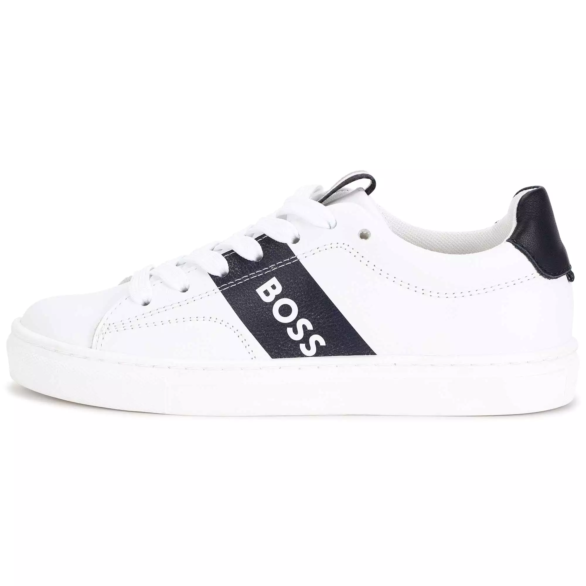 Hugo Boss Boys White Leather Sneakers J29317-10B