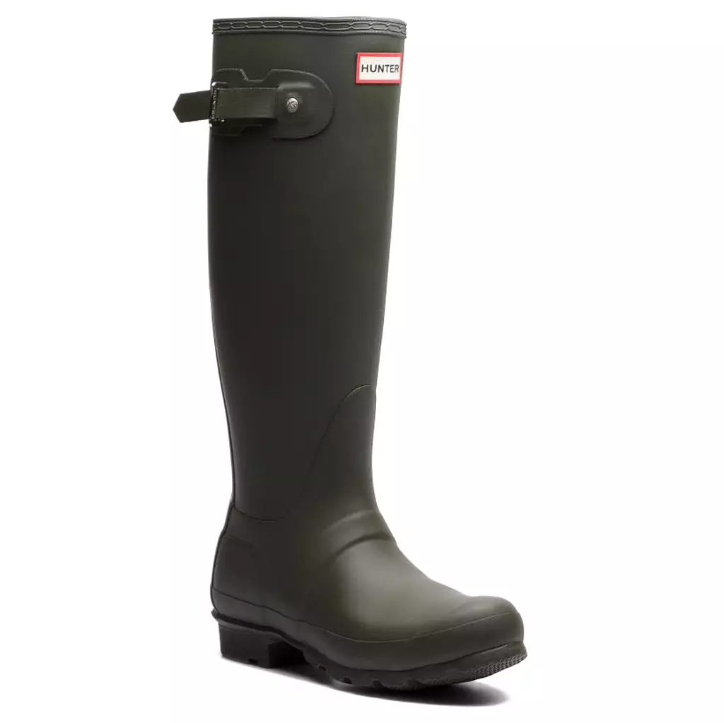 Hunter Men's Wellington Boots - Original Tall Casual Buckle Design - Rubber - Size 10 UK