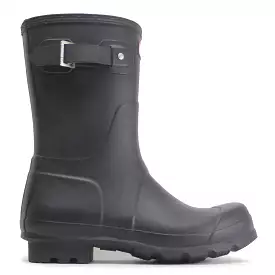 Hunter Original Short Casual Pull-On Buckle Wellington Rubber Boots - UK 8