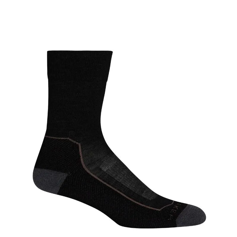 Icebreaker Women's Hike+ Light Crew Socks - Black Purple