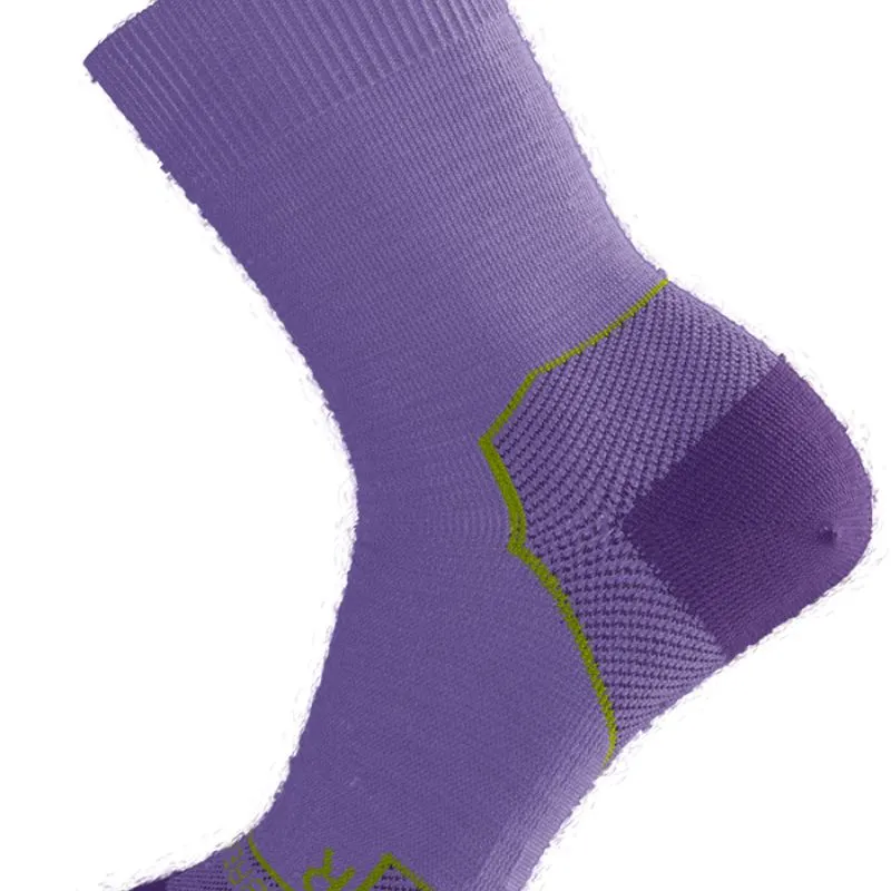 Icebreaker Women's Hike+ Light Crew Socks - Black Purple