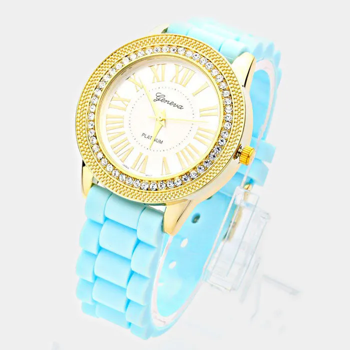 iLLASPARKZ CRYSTAL ACCENTED FASHION WATCH