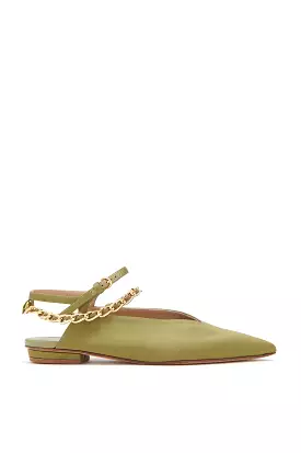 Iman Olive Pointed Flats