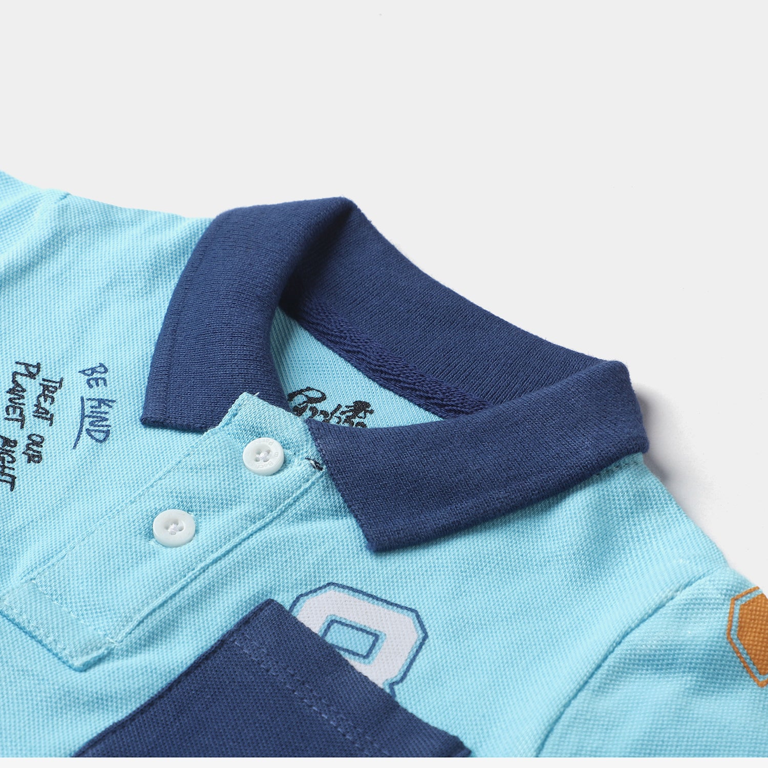 Infant Boys Blue Elixri Polo Shirt - Original Marines