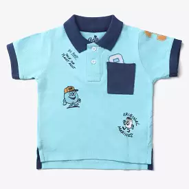 Infant Boys Blue Elixri Polo Shirt - Original Marines