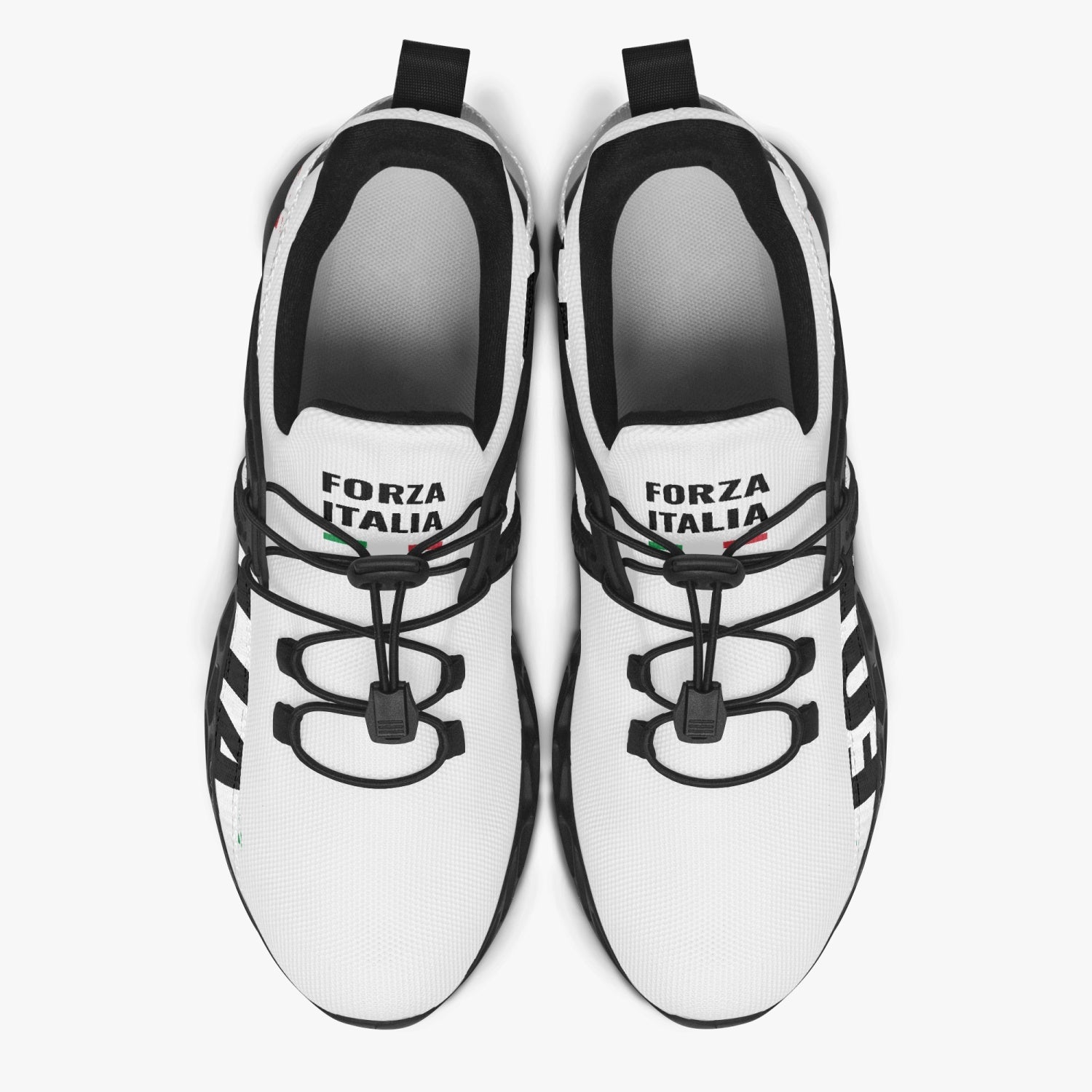 Italian Running Shoes - Forza Italia White Mesh