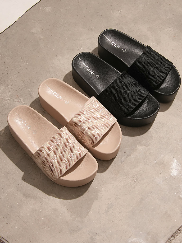 Jace Flatform Slides - P999 each; Any 2 for P1299.