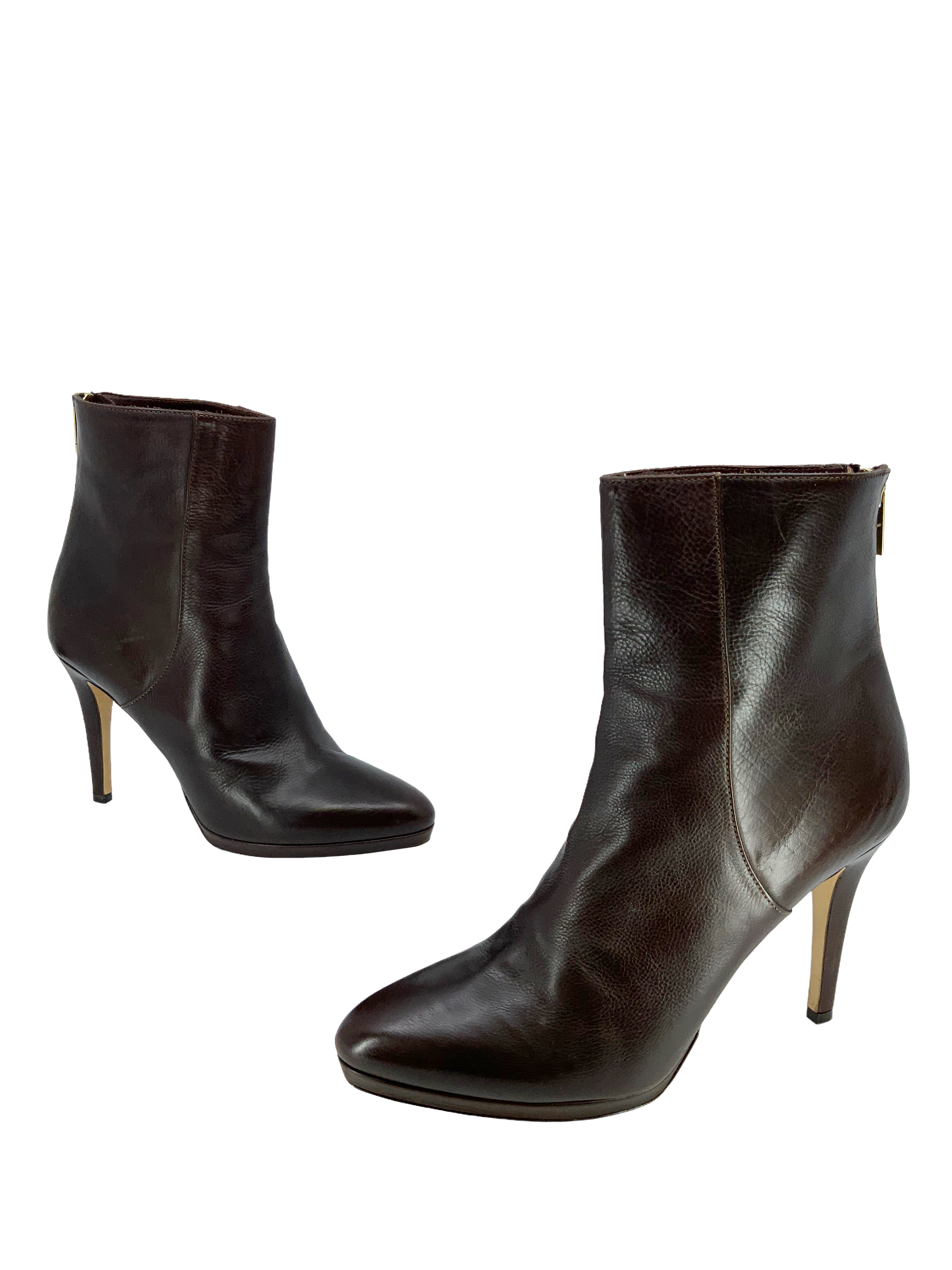 Jimmy Choo Brody Leather Ankle Boots Size 8 for sale