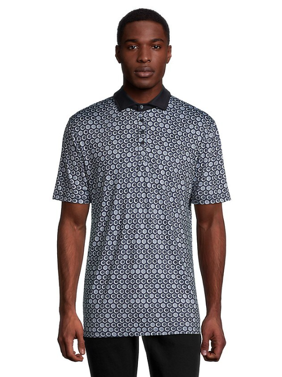 John Lennon Blue Circle Polo - Men's Polystretch Pattern.