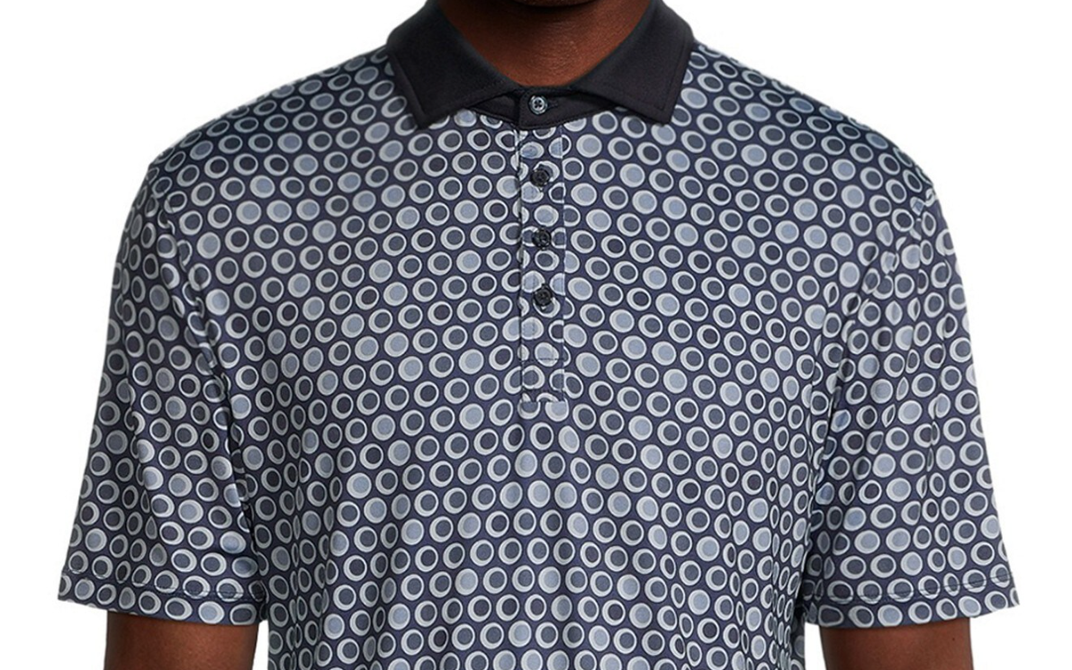 John Lennon Blue Circle Polo - Men's Polystretch Pattern.