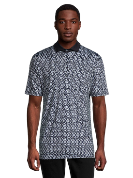 John Lennon Blue Circle Polo - Men's Polystretch Pattern.