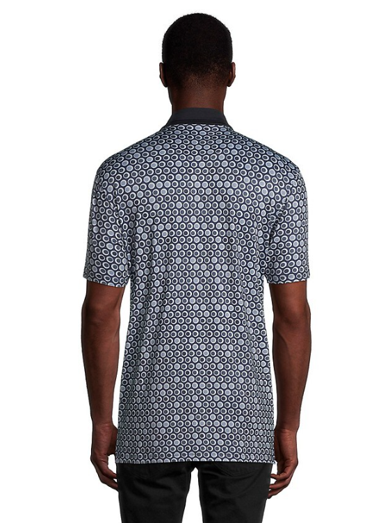 John Lennon Blue Circle Polo - Men's Polystretch Pattern.