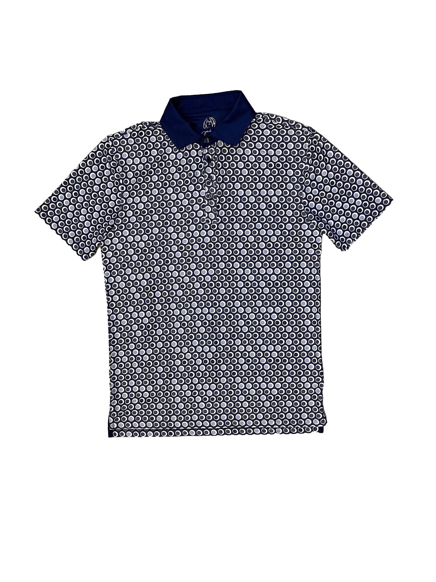 John Lennon Blue Circle Polo - Men's Polystretch Pattern.