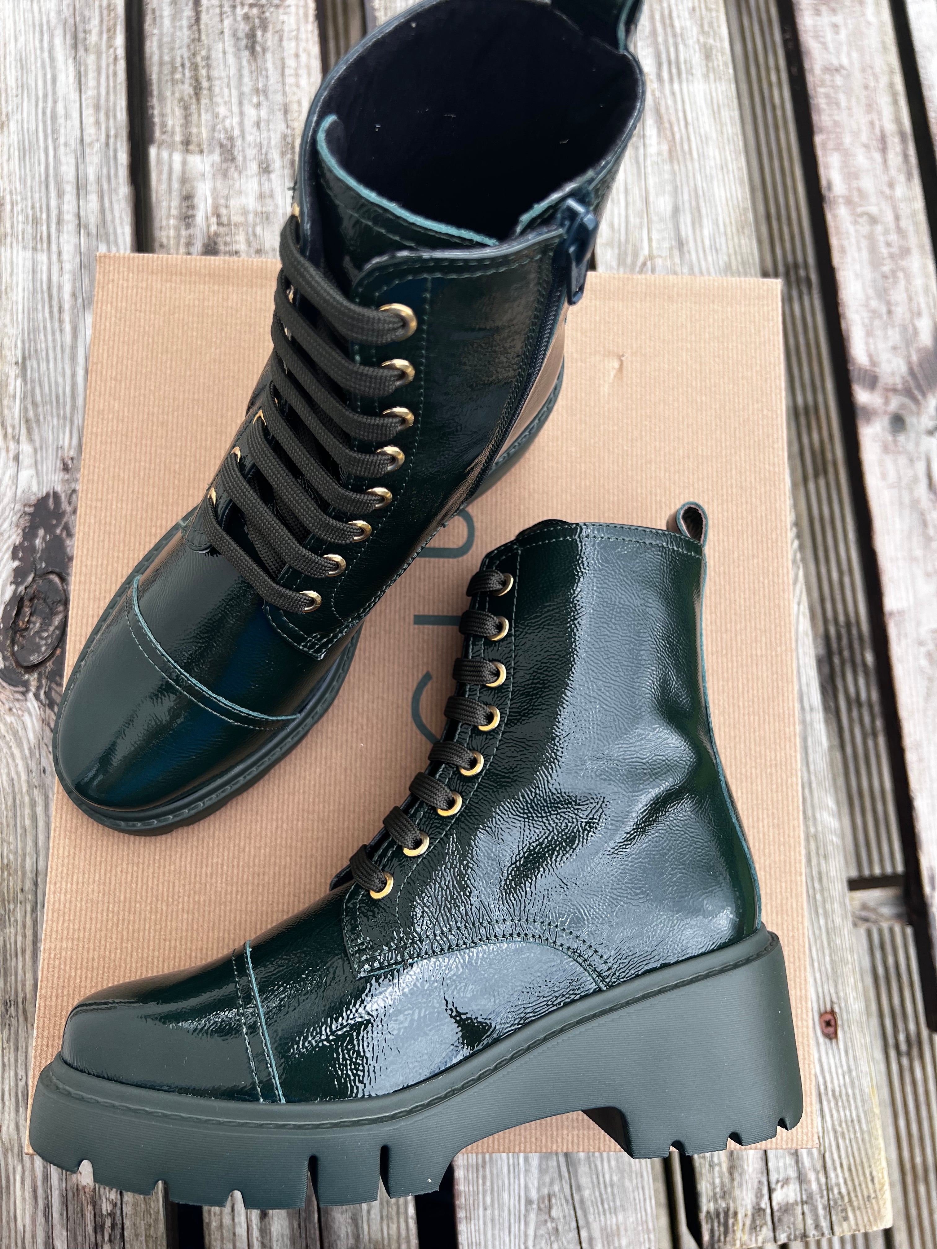 Juliet Green Biker Boots